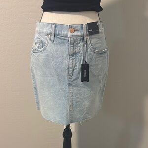 Express Blue Mini Pencil Skirt with Cargo Style